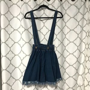 Jean Overalls Skirt